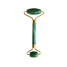 Load image into Gallery viewer, Aventurine Jade Soothing Energy Facial Rollers (Gold Metal Handle)