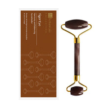 Load image into Gallery viewer, Tiger Eye Harmony and Balancing Facial Roller (Gold Metal Handle)
